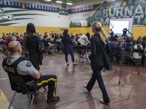 The Burnaby RCMP hosted a personal-safety seminar at Burnaby Mountain Secondary on Wednesday. Gerry Kahrmann/PNG