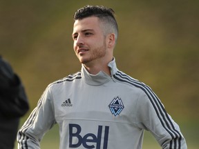 Marco Bustos of the Vancouver Whitecaps  (Photo by Wayne Leidenfrost/PNG) (Story by Kevin Griffin)
