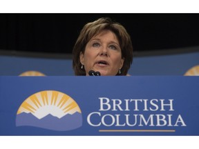 B.C. Premier Christy Clark speaks with the media following a meeting in Ottawa, Thursday, February 4, 2016.