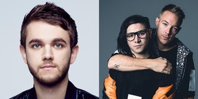 Producer Zedd (left) and Diplo (the second half of duo Jack U, right) have been lobbing barbs at each other on Twitter. Both are headlining Surrey's FVDED in the Park this summer.