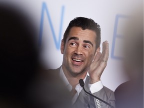 Irish actor Colin Farrell talks during a press conference for the film "The Lobster" at the 68th Cannes Film Festival in Cannes, southeastern France, on May 15, 2015.