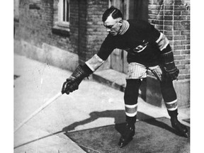 Hockey star Joe Hall of the Montreal Canadiens, who died of the flu on April 5, 1919 during the Stanley Cup playoffs.