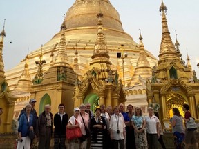 Some of the group at the Shwedagon Pagoda