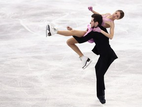 Alexandra Nazarova and Maxim Nikitin of Ukraine skate in the Ice Dance Short program during day 3 of the ISU World Figure Skating Championships 2016 at TD Garden on March 30, 2016 in Boston, Massachusetts.