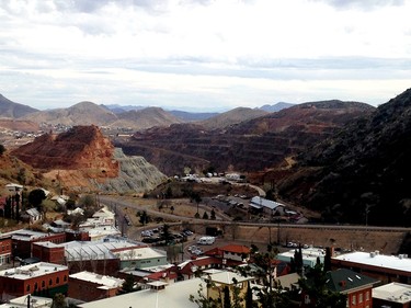 The open pit mine on the outskirts of Old Bisbee.