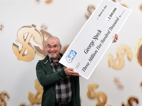 George Speck of Alert Bay is $3.5 million richer after winning the March 19 Lotto 6/49.