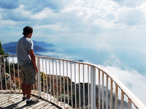 Taking in the panoramic views atop Mt. Solaro on the Isle of Capri.