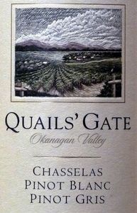 Quails' Gate Chasselas - Pinot Blanc - Pinot Gris 2014, Okanagan Valley, British Columbia, Canada. 