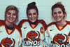 Iya Gavrilova (left) pictured with her Calgary Dinos teammates (@Iya_Gavri) | Twitter)