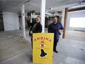 Nicolas (left) and Andres Amaya inside what they are turning into Andina Brewing Company on Powell Street in Vancouver, a rising new area for craft breweries in the city.