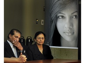 Maple Batalia's parents in  a 2012 file photo. Gursimar Bedi was found guilty Friday of being an accessory after the fact in her murder.