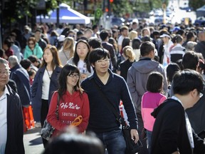 Vancouver   B.C.  September 6, 2015   Special flavours filled the air-- on Vancouver's Granville Street during the annual Taiwan Festival today where authentic food and music was on display for the hundreds of people who attended in Vancouver on September 6, 2015.       Mark van Manen /PNG Staff photographer   see Bill Inglee Vancouver Sun /Province News  Features  / and Web. stories     00038804A    [PNG Merlin Archive]