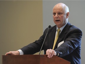 File: Chief Justice Thomas Crabtree speaks at a pro bono breakfast sponsored in-part by the Salvation Army in Vancouver.