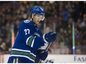 Canucks defenceman Ben Hutton says adjusting to the NHL has been a 'whirlwind.' Gerry Kahrmann/PNG files