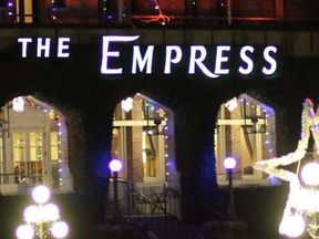 The Empress Hotel sign.