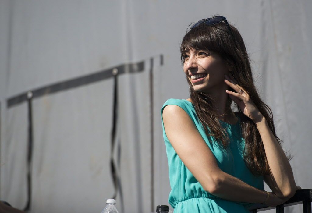 Jodie Emery on stage at the annual 4:20 marijuana event.