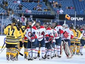 The Women's Classic on New Year's Eve saw the CWHL's Canadiennes pitted against the NWHL's Pride. Could the leagues merge? (Photo by Maddie Meyer/Getty Images)