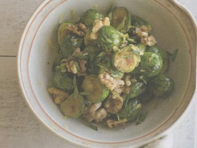 Brussels Sprouts with Japanese Mustard and Walnuts from Near & Far by Heidi Swanson (Ten Speed Press).