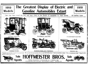 April 23, 1910 ad for electric cars by Hoffmeister Bros.