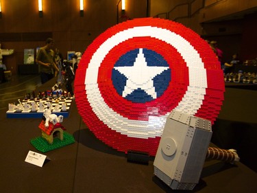 LEGO creations on display at the   BrickCan Lego Convention April 21, 2016.