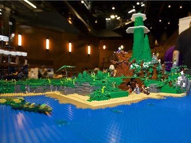 LEGO creations on display at the   BrickCan Lego Convention April 21, 2016. The exhibition runs April 21-24, 2016.  [PNG Merlin Archive]