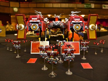 LEGO creations on display at the   BrickCan Lego Convention April 21, 2016. The exhibition runs April 21-24, 2016.  [PNG Merlin Archive]