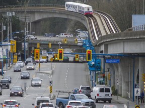 A track issue near the Joyce Station has reduced SkyTrain service to a single track from Royal Oak Station to Broadway Station.