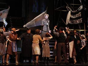 Cast of Vancouver Opera's Evita. Photo by Tim Matheson.
