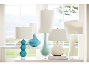 Cerena lamp bases, $329 to $578, available at Pottery Barn.
