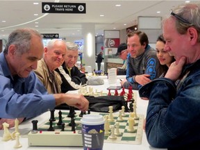 Chess players at Park Royal in West Vancouver have been told to stop playing with their kings and queens in the food court. [PNG Merlin Archive]