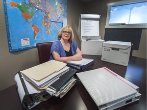 Nadean Burkett in her office in Port Moody, BC. April 22, 2016.