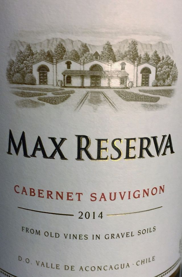 Errazuriz Max Reserva Cabernet Sauvignon 2014, Valle de Aconcagua, Region de Aconcagua, Chile, $17.49. 