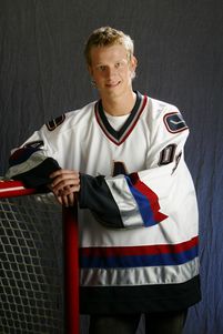 RALEIGH, NC - JUNE 26: Jannik Hansen of the Vancouver Canucks poses for a portrait during the 2004 NHL Draft on June 26, 2004 at the RBC Center in Raleigh, North Carolina. (Photo by Dave Sandford/Getty Images)