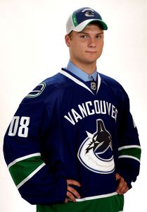 OTTAWA, ON - JUNE 20: Tenth overall pick, Cody Hodgson of the Vancouver Canucks is interviewed after being selected during the 2008 NHL Entry Draft at Scotiabank Place on June 20, 2008 in Ottawa, Ontario, Canada. (Photo by Andre Ringuette/Getty Images)