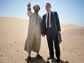 Tom Hanks in a scene from "A Hologram for the King,"