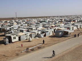 The Zaatari Refugee Camp houses Syrian refugees near Mafraq, Jordan.