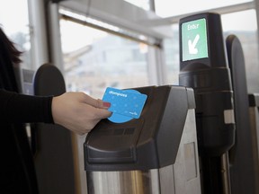 Compass Cards are tapped on readers at fare gates.