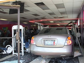 A car crashed into the Fit for Women Gym in Surrey when the driver tried to park in front of the facility. Shane MacKichan /For PNG