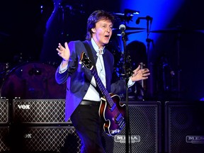 Paul McCartney performs on opening night of the One On One Tour on April 13, 2016, in Fresno, California.