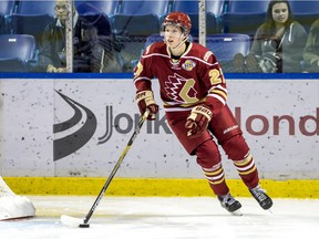 Smooth-skating Dennis Cholowski, 18, has received considerable interest from the NHL level. — Garrett James photo