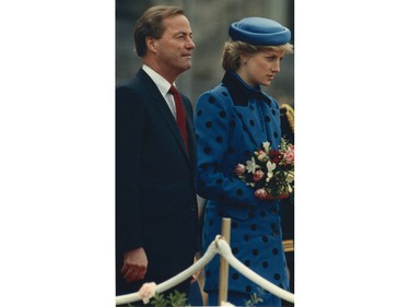 Premier Bill Bennett with Princess Diana around the May 1986 opening of Expo 86.