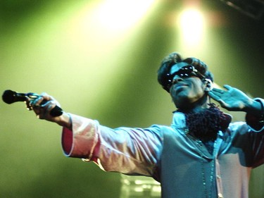 The Artist Formerly Known As Prince performs at GM Place in Vancouver on Sept 26,1997.