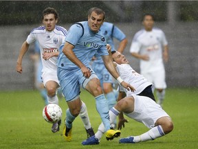 Yura Movsisyan, centre, turned opposition defenders into pretzels during his time with Randers FC, and is doing the same for Real Salt Lake in the MLS this season.