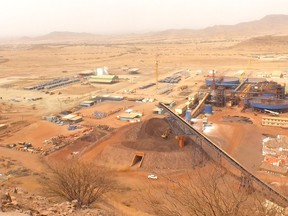 On aerial view of Nevsun Resources Bisha mine in Eritrea while the controversial development was under construction.
