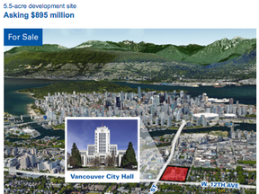 Is Vancouver City Hall really up for sale? At $895 million it's a steal for any developer wanting to say he finally owns City Hall.