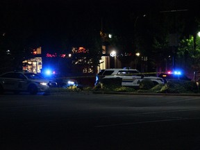 RCMP at the scene of one of the many shooting in Surrey, this one last June 18.