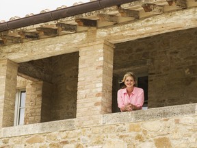 Debbie Travis at her villa in Tuscany.
