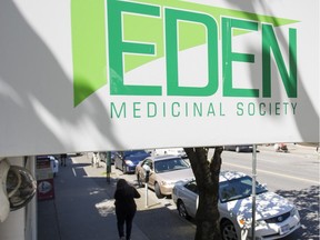 Eden Medicinal Society on Vancouver's Davie Street was visited by City bylaw officers Saturday morning.