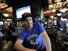 Bartender Alex Naughton says he's seen a change in the attitude of patrons who show up to watch Canucks games on TV.
