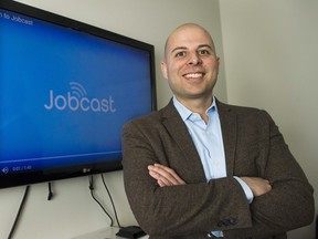 Vancouver, BC: April 05, 2016 -- Ryan St. Germaine is the CEO of Jobcast, and is pictured at  the BCTIA Innovation Hub in Vancouver, BC Tuesday, April 5, 2016.